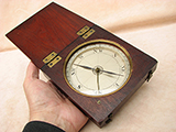 Large 19th century  mahogany cased surveyors compass, circa 1820